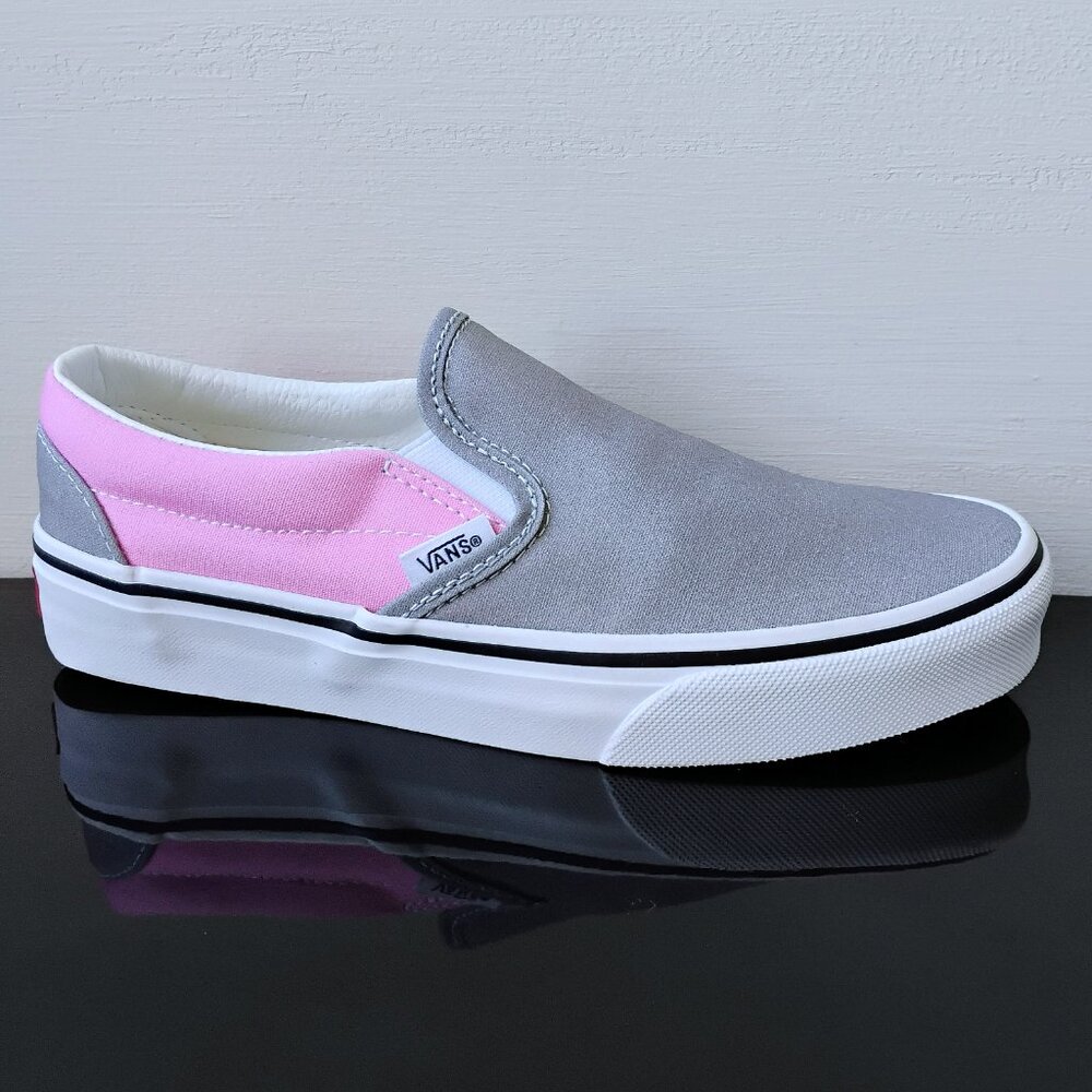 Vans Women's Classic Slip-On Sneaker in Fresh & Contemporary Prism Pink/Drizzle